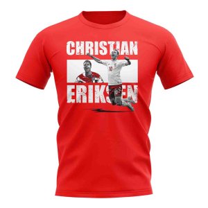 Christian Eriksen Player Collage T-Shirt (Red)