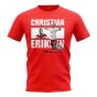 Christian Eriksen Player Collage T-Shirt (Red)