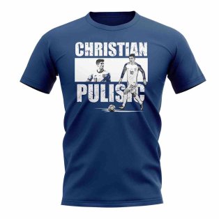 Christian Pulisic Player Collage T-Shirt (Blue)