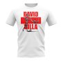 David Villa Player Collage T-Shirt (White)