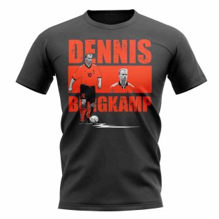 Dennis Bergkamp Player Collage T-Shirt (Black)