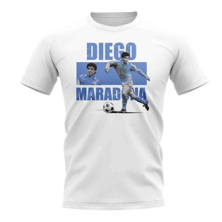 Diego Maradona Player Collage T-Shirt (White)