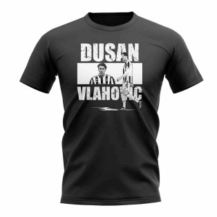 Dusan Vlahovic Player Collage T-Shirt (Black)
