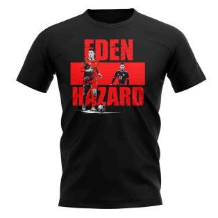 Eden Hazard Player Collage T-Shirt (Black)