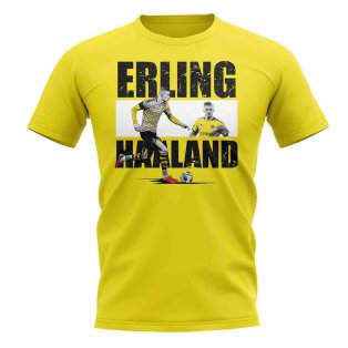 Erling Haaland Player Collage T-Shirt (Yellow)