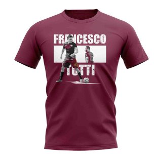 Francesco Totti Player Collage T-Shirt (Burgandy)