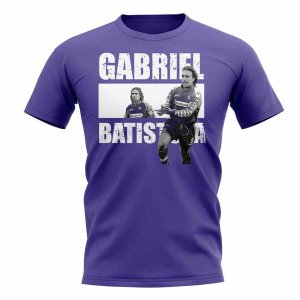 Gabriel Batistuta Player Collage T-Shirt (Purple)