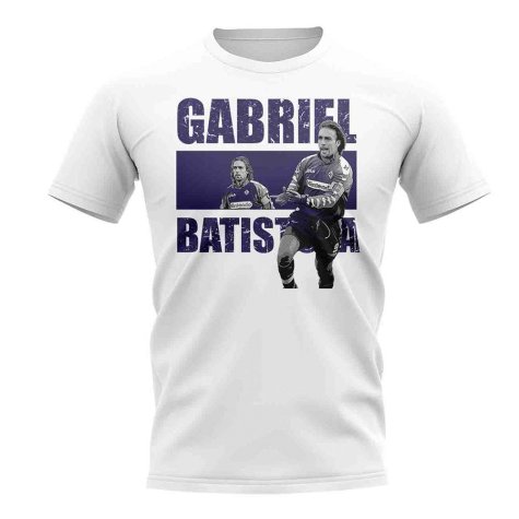 Gabriel Batistuta Player Collage T-Shirt (White)