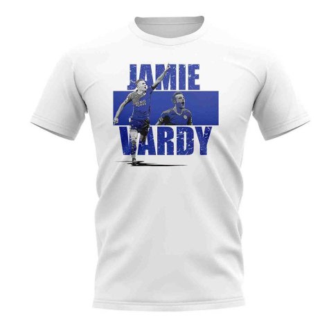 Jamie Vardy Player Collage T-Shirt (White)