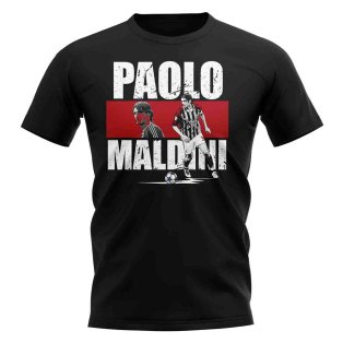 Paolo Maldini Player Collage T-Shirt (Black)