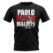Paolo Maldini Player Collage T-Shirt (Black)