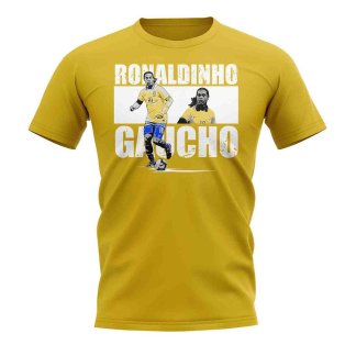 Ronaldinho Player Collage T-Shirt (Yellow)