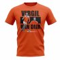 Virgil van Dijk Player Collage T-Shirt (Orange)