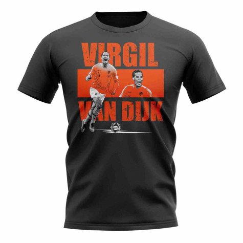 Virgil van Dijk Player Collage T-Shirt (Black)