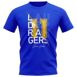 Brian Laudrup Rangers Graphic Signature T-Shirt (Blue)