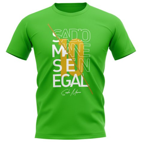 Sadio Mane Senegal Graphic Signature T-Shirt (Green)