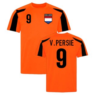 Holland Sports Training Jersey (Orange-Black)(V.Persie 9)