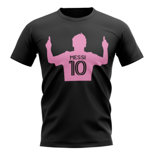 Lionel Messi Silhouette Miami T-Shirt (Black)