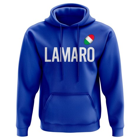 Michele Lamaro Italy Rugby Hoody (Royal)