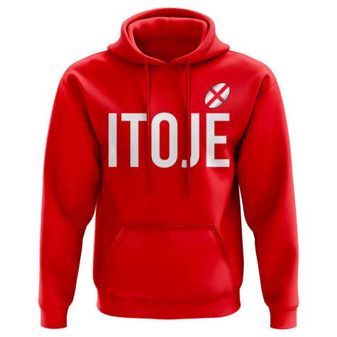 Mario Itoje England Rugby Hoody (Red)