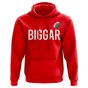 Dan Biggar Wales Rugby Hoody (Red)