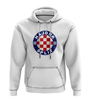 Hajduk split Logo Hoody (White)