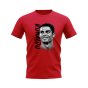 Cristiano Ronaldo Portugal Image Football T-Shirt (Red)