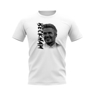 David Beckham England Image Football T-Shirt (White)