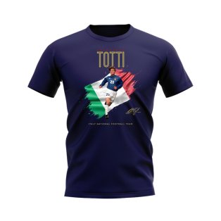 Francesco Totti Italy Image T-Shirt (Navy)