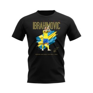 Zlatan Ibrahimovic Sweden Image T-Shirt (Black)