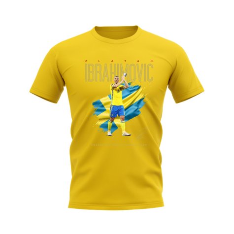 Zlatan Ibrahimovic Sweden Image T-Shirt (Yellow)
