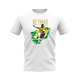 Neymar Brazil Celebration T-Shirt (White)