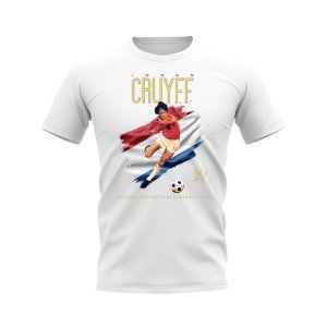 Johann Cruyff Holland Image T-Shirt (White)