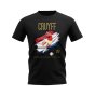 Johann Cruyff Holland Image T-Shirt (Black)