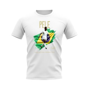 Pele Brazil Image T-Shirt (White)