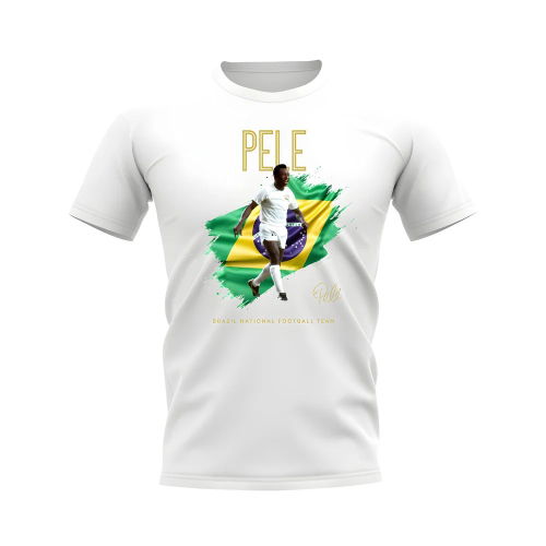 Pele Brazil Image T-Shirt (White)