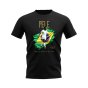 Pele Brazil Image T-Shirt (Black)