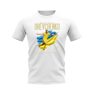 Andriy Shevchenko Ukraine Celebration T-Shirt (White)