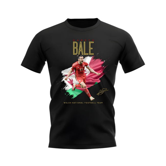 Gareth Bale Wales Celebration T-Shirt (Black)