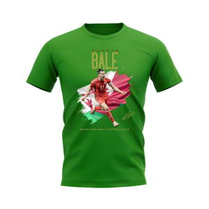 Gareth Bale Wales Celebration T-Shirt (Green)