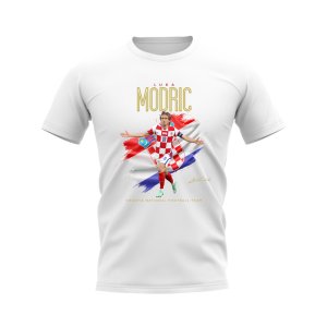 Luka Modric Croatia Celebration T-Shirt (White)