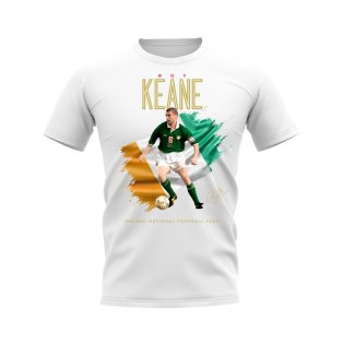 Roy Keane Ireland Image T-Shirt (White)