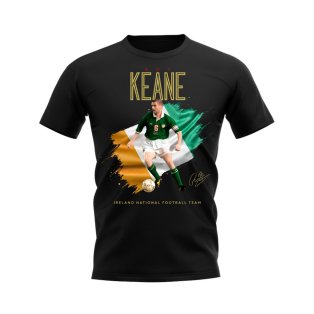 Roy Keane Ireland Image T-Shirt (Black)