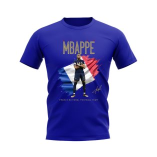 Kylian Mbappe France Celebration T-Shirt (Blue)
