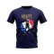Kylian Mbappe France Celebration T-Shirt (Navy)