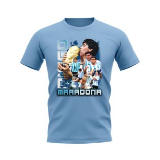 Diego Maradona Bootleg T-Shirt (Sky Blue)