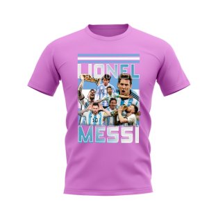 Lionel Messi Bootleg T-Shirt (Pink)