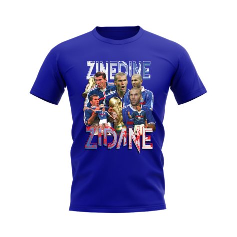 Zinedine Zidane Bootleg T-Shirt (Blue)