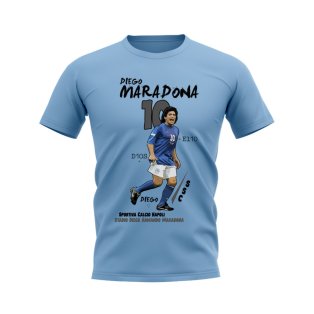 Diego Maradona Napoli Graphic T-Shirt (Sky Blue)