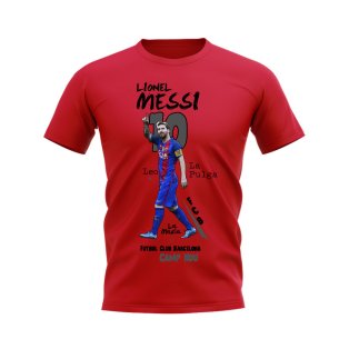 Lionel Messi Barcelona Graphic T-Shirt (Red)